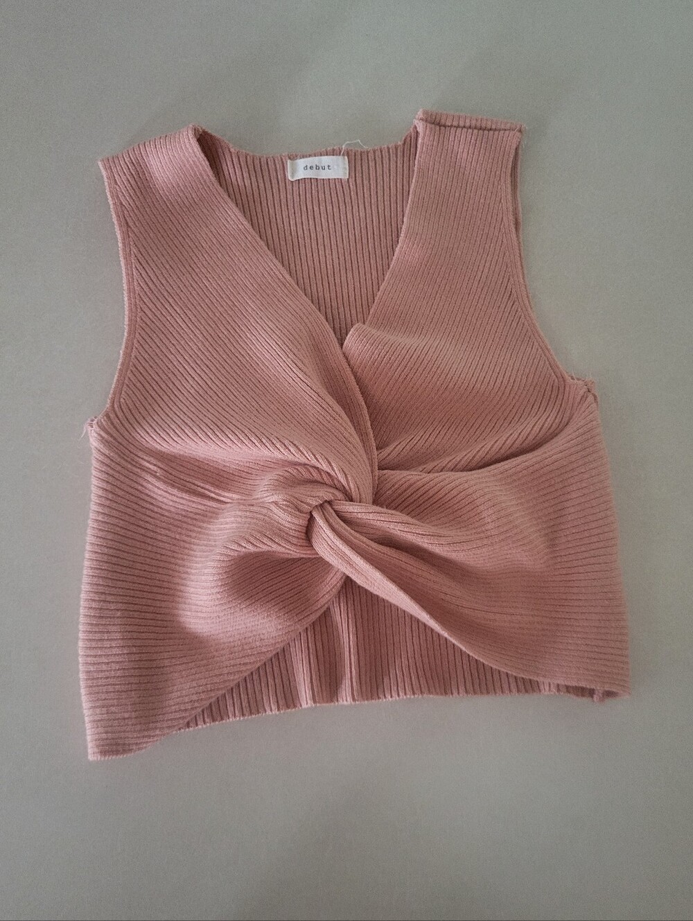 debut twisted Front Crop Top